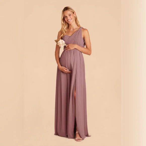 SOLD Birdy Grey Grace Convertible Dress Chiffon Dark Mauve Formal Bridesmaid - Picture 8 of 12